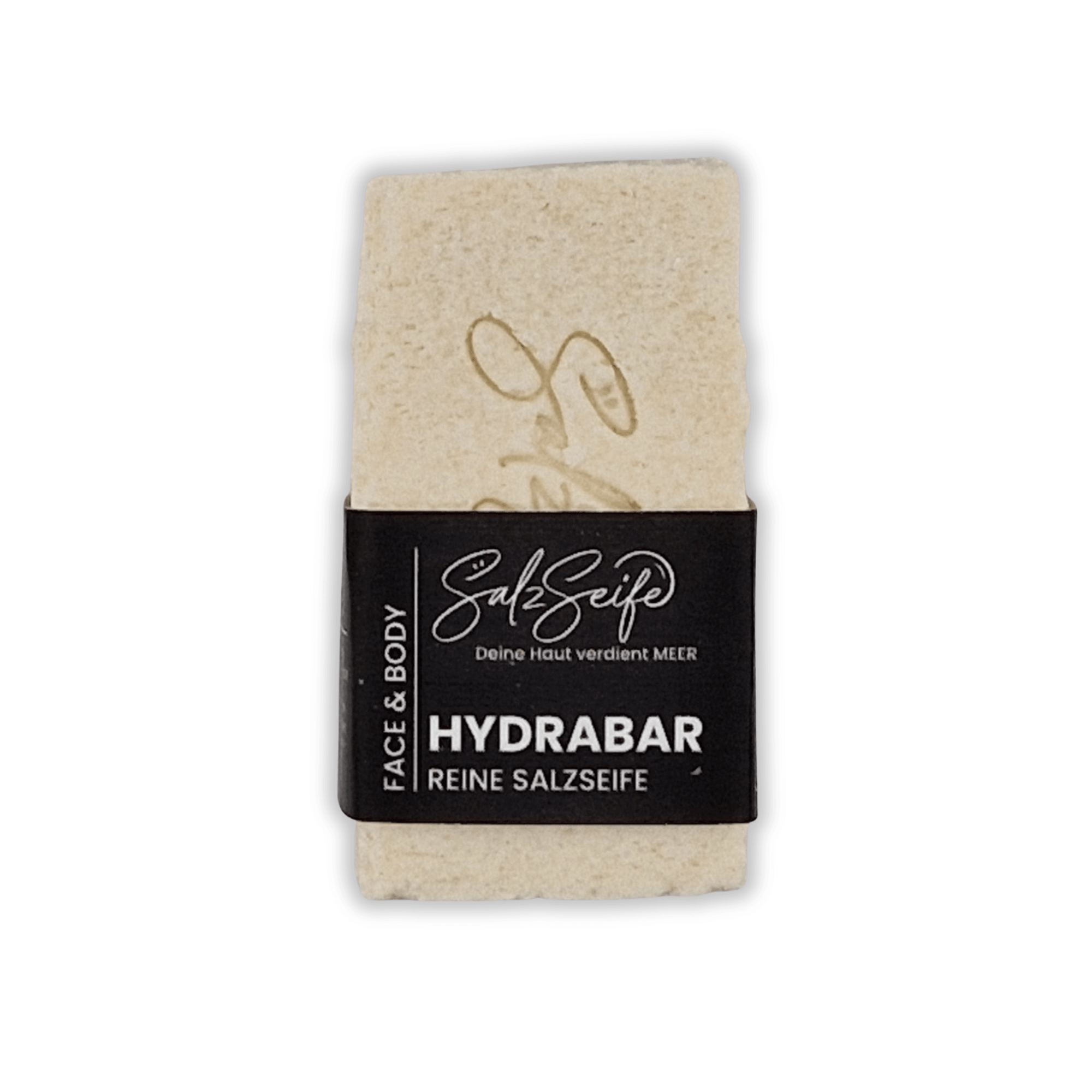 HydraBar Salzseife als rechteckiges Seifenstück auf hellem Hintergrund